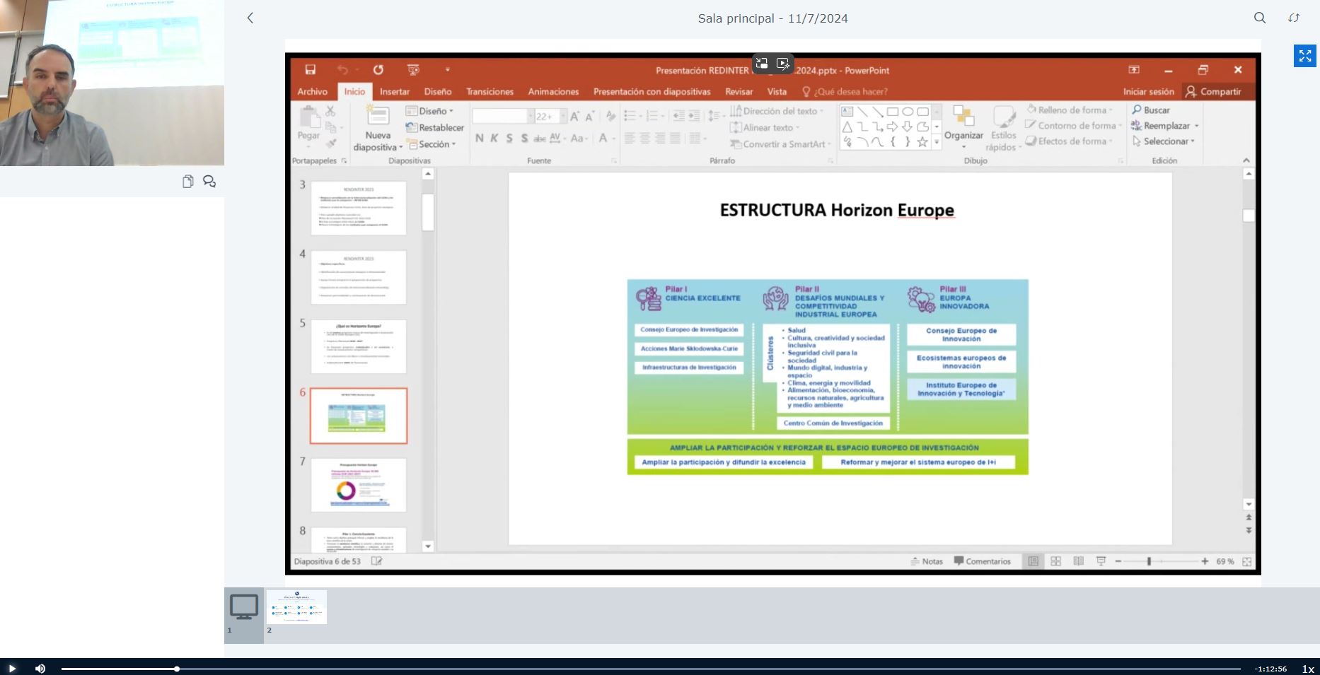 Disponible en vídeo la sesión celebrada en el ILLA sobre oportunidades de financiación en Horizon Europe: MSCA, ERC y Proyectos consorciados