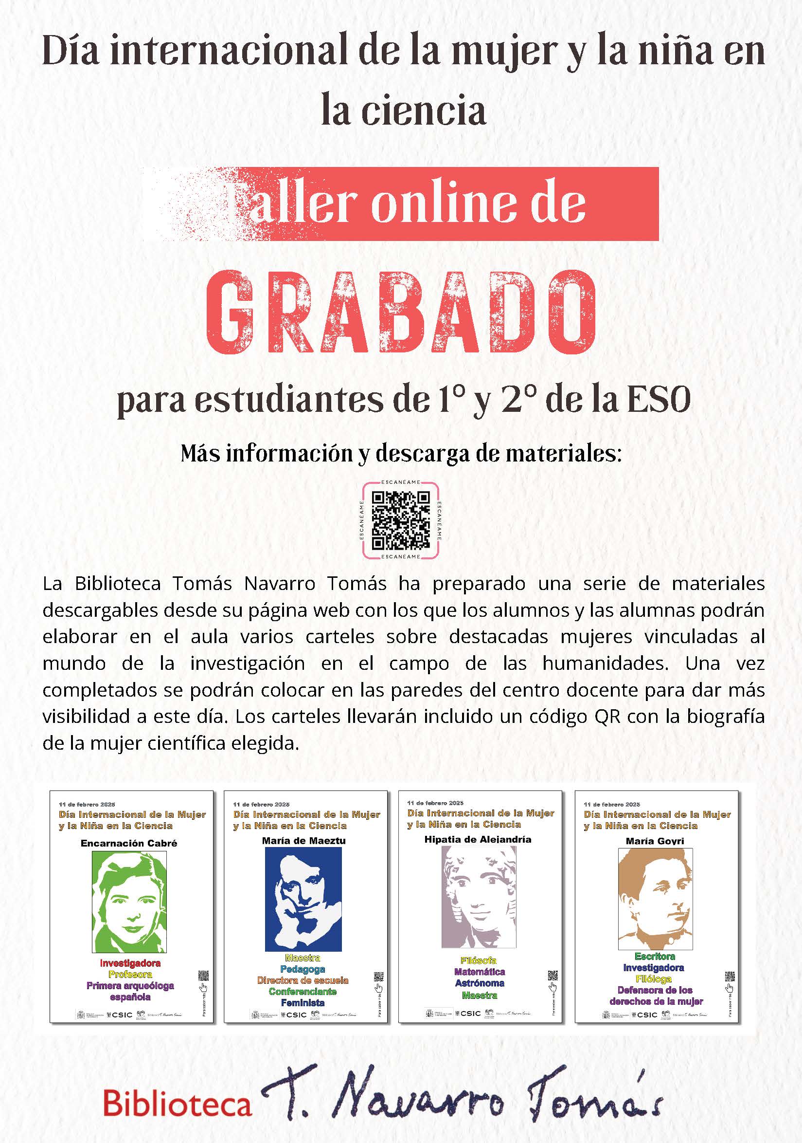 Con motivo del 11F la biblioteca Tomás Navarro Tomás ofrece un vídeo-taller de grabado dirigido a estudiantes