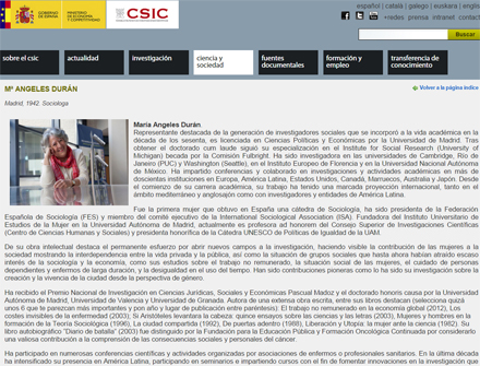 Pantallazo de la nueva sección de la web del CSIC