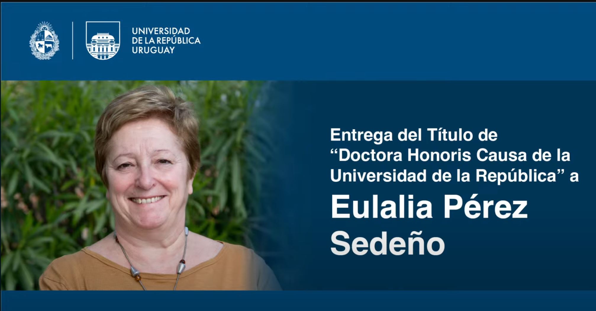 La filósofa Eulalia Pérez Sedeño, Doctora Honoris Causa por la Universidad de la República de Uruguay