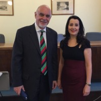 José Luis García Barrientos y la nueva doctora María Vives Agurruza