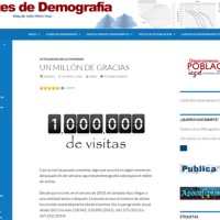 Pantallazo de la página principal del blog