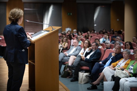 Eloísa del Pino, directora del CSIC, en la inauguración del XIV Congreso de Ciencia, Tecnología y Género el 13 de septiembre de 2023. Fotografía de Lorenzo Plana Torres / CSIC.