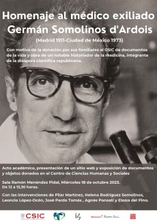 Homenaje al médico exiliado Germán Somolinos d'Ardois