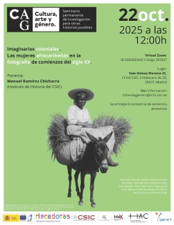 Seminario permanente «Cultura, Arte y Género»: "Imaginarios coloniales. Las mujeres afrocaribeñas en la fotografía de comienzos del siglo XX"