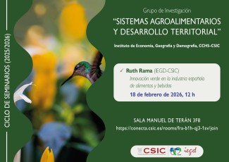 Ciclo de seminarios SADT 2025-2026: "Innovación verde en la industria española de alimentos y bebidas"