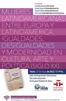 Seminario "Mujeres latinoamericanas entre Europa y Latinoamérica: igualdades, desigualdades y modernidad en cultura, arte y política (siglo XX)"