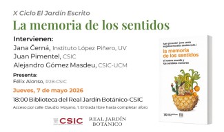 X Ciclo «El Jardín Escrito»: "La memoria de los sentidos"