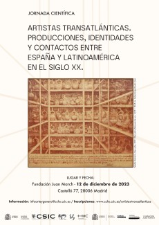 Jornada científica: "Artistas Transatlánticas. Producciones, identidades y contactos entre España y Latinoamérica en el siglo XX"