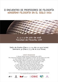 II Encuentro de profesores de filosofía «Enseñar Filosofía en el siglo XXI»