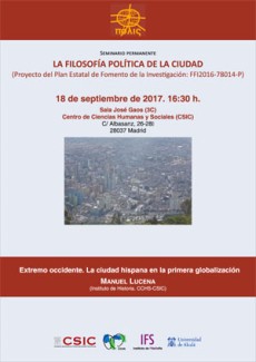 Seminario Permanente: "La Filosofía Política de la Ciudad"