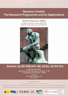 Seminario GEA (Grupo de Ética Aplicada): "Reasons Control:  The Research Programme and its Applications"