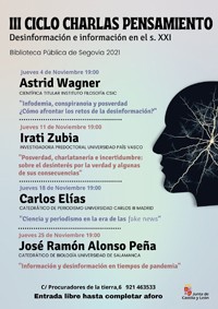 Conferencia: "Infodemia, conspiranoia y posverdad. ¿Cómo afrontar los retos de la desinformación?”