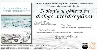 Presentación del libro  "Ecología y género en diálogo ínterdisciplinar", de Alicia Puleo (ed.)