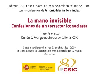 Conferencia con motivo del Día del libro 2019: La mano invisible. Confesiones de un corrector iconoclasta
