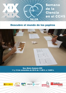 XIX Semana de la Ciencia 2019: Taller "Descubre el mundo de los papiros"