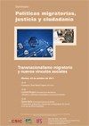 Seminario «Políticas migratorias, justicia y ciudadanía»: "Transnacionalismo migratorio y nuevos vínculos sociales"