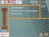 Seminario "Cartularios y contextos históricos"