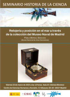 Seminario de Historia de la Ciencia: "Relojería y posición en el mar a través  de la colección del Museo Naval de Madrid"